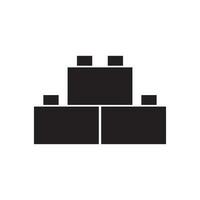 Building block icon vector