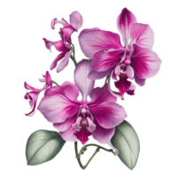 ai généré, aquarelle fleur png