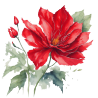 ai generado, acuarela flor png