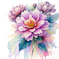 Ai Generated, Watercolor Flower png