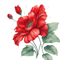 Ai Generated, Watercolor Flower png