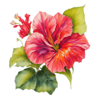 ai généré, aquarelle fleur png