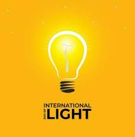 International Day of Light. Template for background, banner, card, poster. vector illustration.