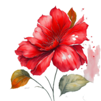 Ai Generated, Watercolor Flower png