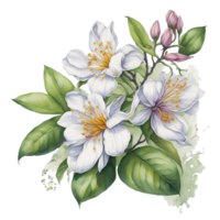 Ai Generated, Watercolor Flower png
