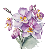 ai genererad, vattenfärg blomma png