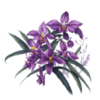 ai généré, aquarelle fleur png