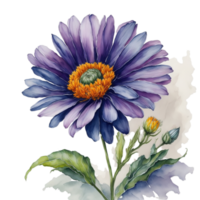 ai généré, aquarelle fleur png