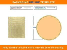 336pcs 11 mm CIRCLE or ROUND label sticker dieline template vector