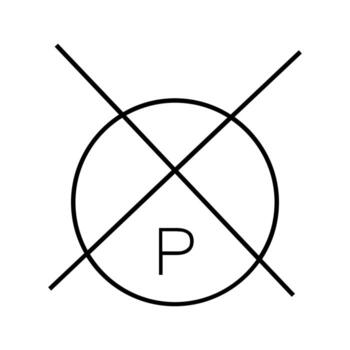 DO NOT DRY CLEAN EXCEPT TETERACHLOROETHYLENE Editable and Resizeable Vector Icon