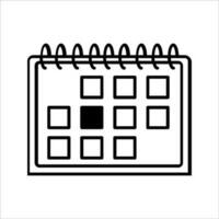 evento calendario editable y redimensionable vector icono