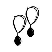 EARRINGS Editable and Resizeable Vector Icon