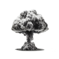 nucléaire atomique explosions champignon nuage isolé sur transparent Contexte ,génératif ai png