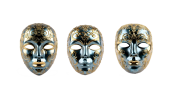 elegant carnival mask isolated on transparent background, generative ai png