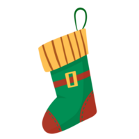 Christmas sock present from santa clause png