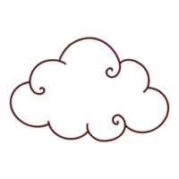 Cloud Element Hand Drawing Style Doodle png
