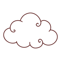 nube elemento mano dibujo estilo garabatear png