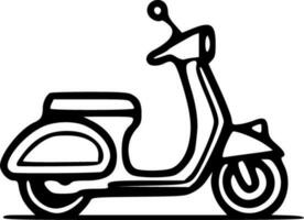 scooter negro blanco vector ilustración