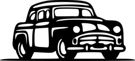 Taxi car black white vector illustration