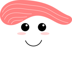 Kawaii sushi dish png