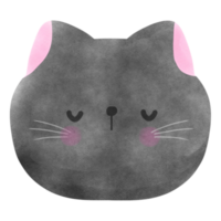 carino gatto internazionale gatto giorno gattino testa acquerello stile elemento illustrazione png