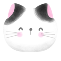 schattig kat Internationale kat dag katje hoofd waterverf stijl element illustratie png