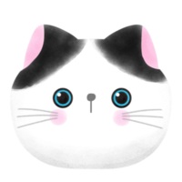 schattig kat Internationale kat dag katje hoofd waterverf stijl element illustratie png