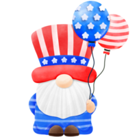 Happy 4th of July Gnome Illustration element png