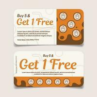 Voucher design for food and drink business vector