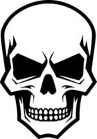 Skull skeleton face black outlines vector illustration