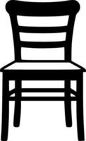 Dining chair black outlines vector illustration