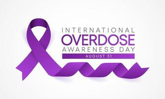 Overdose awareness day is observed every year on August 31, This event is a powerful way to join together to remember those who lost their lives to overdose. Vector illustration