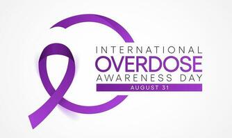 Overdose awareness day is observed every year on August 31, This event is a powerful way to join together to remember those who lost their lives to overdose. Vector illustration