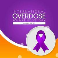 Overdose awareness day is observed every year on August 31, This event is a powerful way to join together to remember those who lost their lives to overdose. Vector illustration