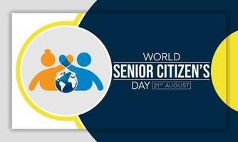 World Senior Citizen's Day is observed every year on August 21. The day is known to increase awareness of the factors and issues that affect older adults, such as age deterioration. Vector art