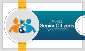 World Senior Citizen's Day is observed every year on August 21. The day is known to increase awareness of the factors and issues that affect older adults, such as age deterioration. Vector art