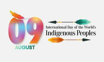 mundo indígena día es observado cada año en agosto 9, a aumento conciencia y proteger el derechos de el indígena población. vector ilustración