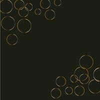 black background with golden circles vector