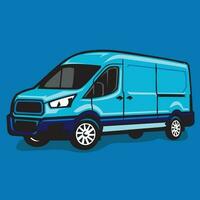Cargo Van Mascot Illustration Vector