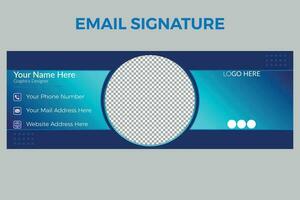 Free Email Signature vector template web marketing business purpose