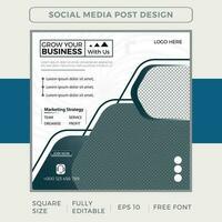 free vector social media post webinar corporate business marketing template design