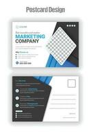 Promote your marketing with these attractive business postcards, Corporate creative modern postcard EDDM design template with abstract gradient color shapes and white background vector