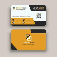 Modern business card template design and round business card vector