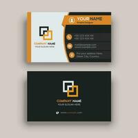 Modern business card template design and round business card vector