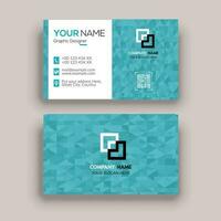 Modern business card template design and round business card vector