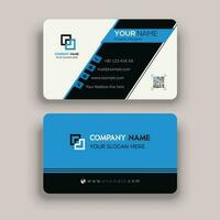 Modern business card template design and round business card vector