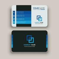 Modern business card template design and round business card vector