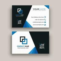 Modern business card template design and round business card vector