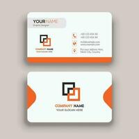 Modern business card template design and round business card vector