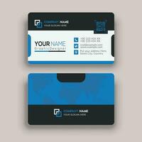 Modern business card template design and round business card vector